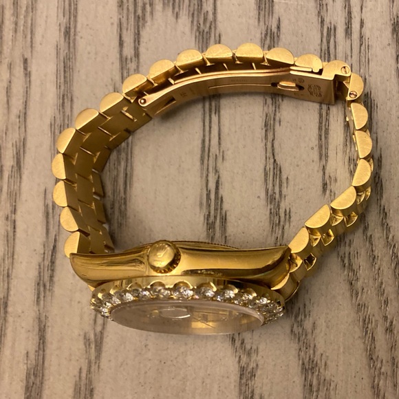 ROLEX DAY-DATE Presidential 36MM GOLD 18k Yellow Gold Round Diamond & Baguette - Picture 4 of 8